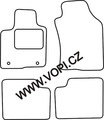 Textil-Autoteppiche Lancia Ypsilon 07/2011 - Autofit (2517)